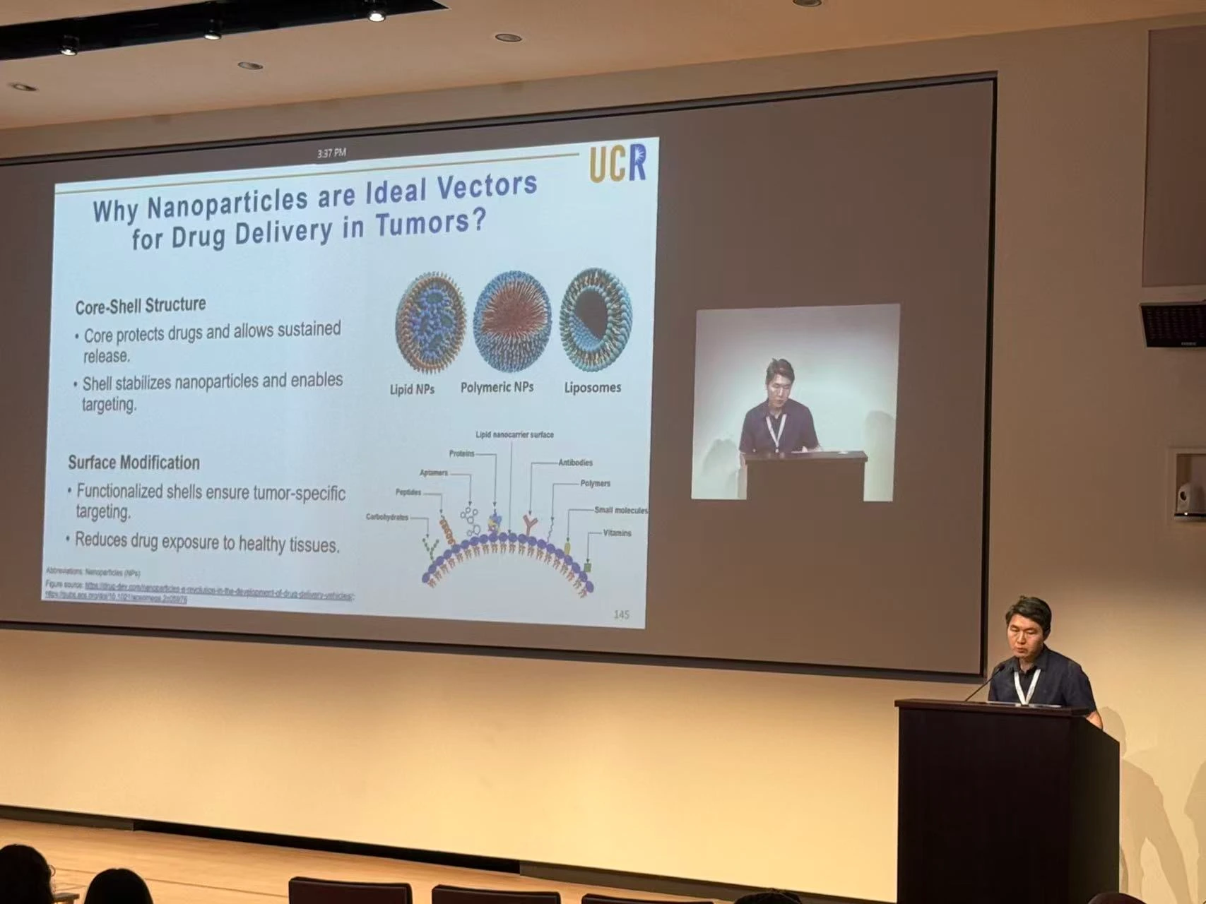 Wei-Chun Chou delivers the invited keynote presentation at the 38th Annual Southern California Society of Toxicology Fall Meeting.