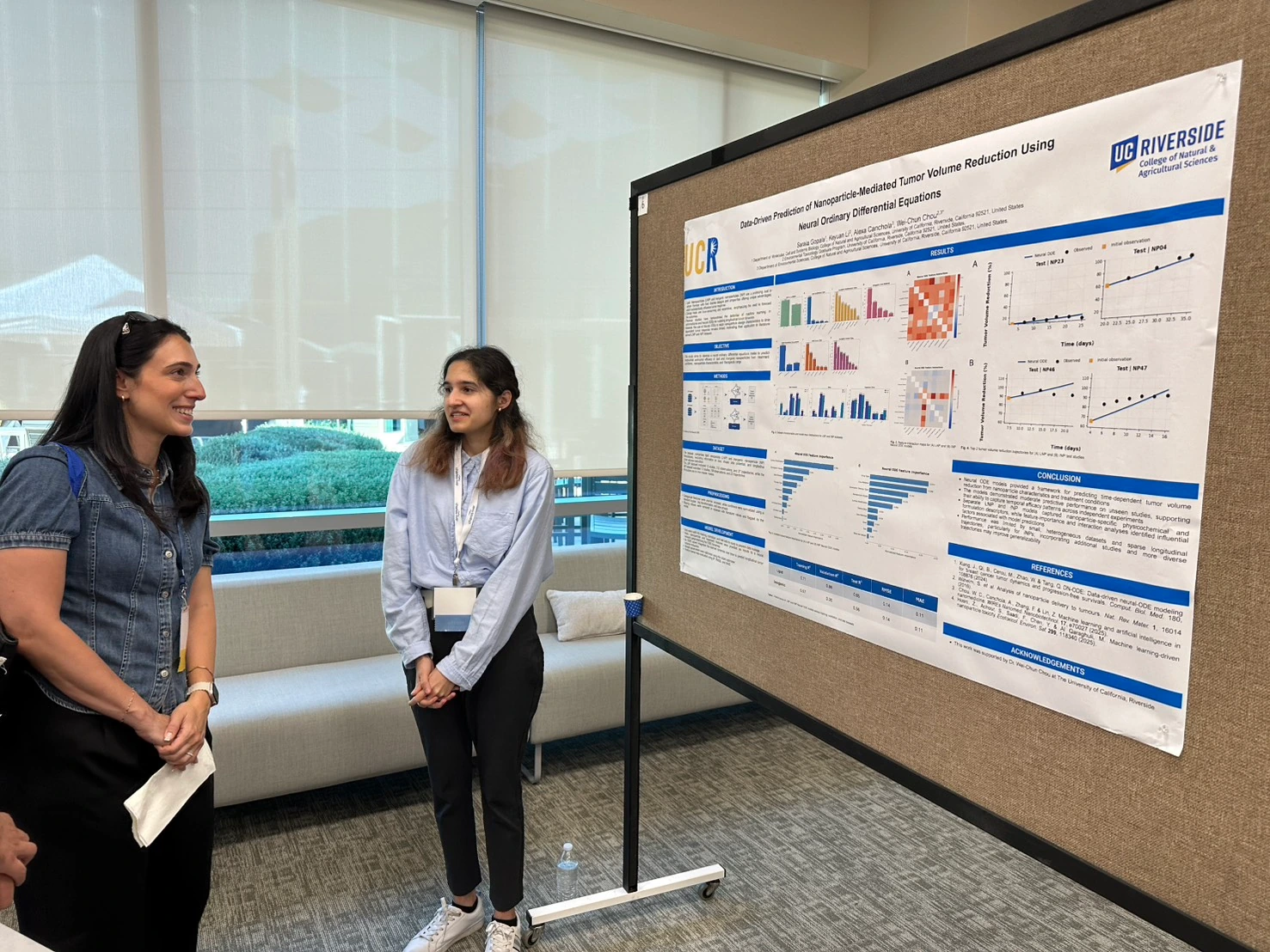 Sarala Gopala presents Chou Lab research on data-driven modeling of nanoparticle-mediated tumor response.